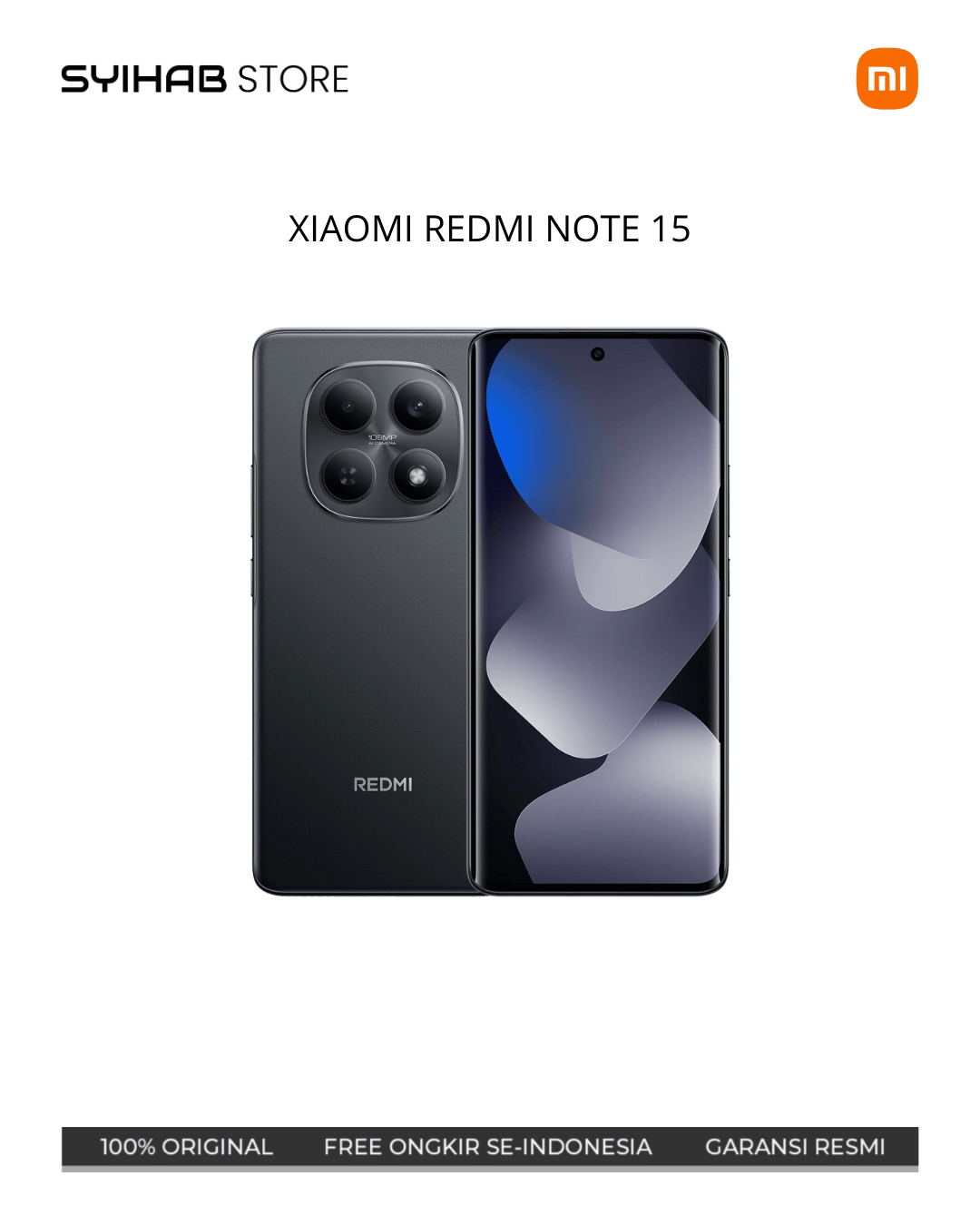 XIAOMI REDMI NOTE 15 4G 8/128 - BLACK